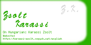 zsolt karassi business card